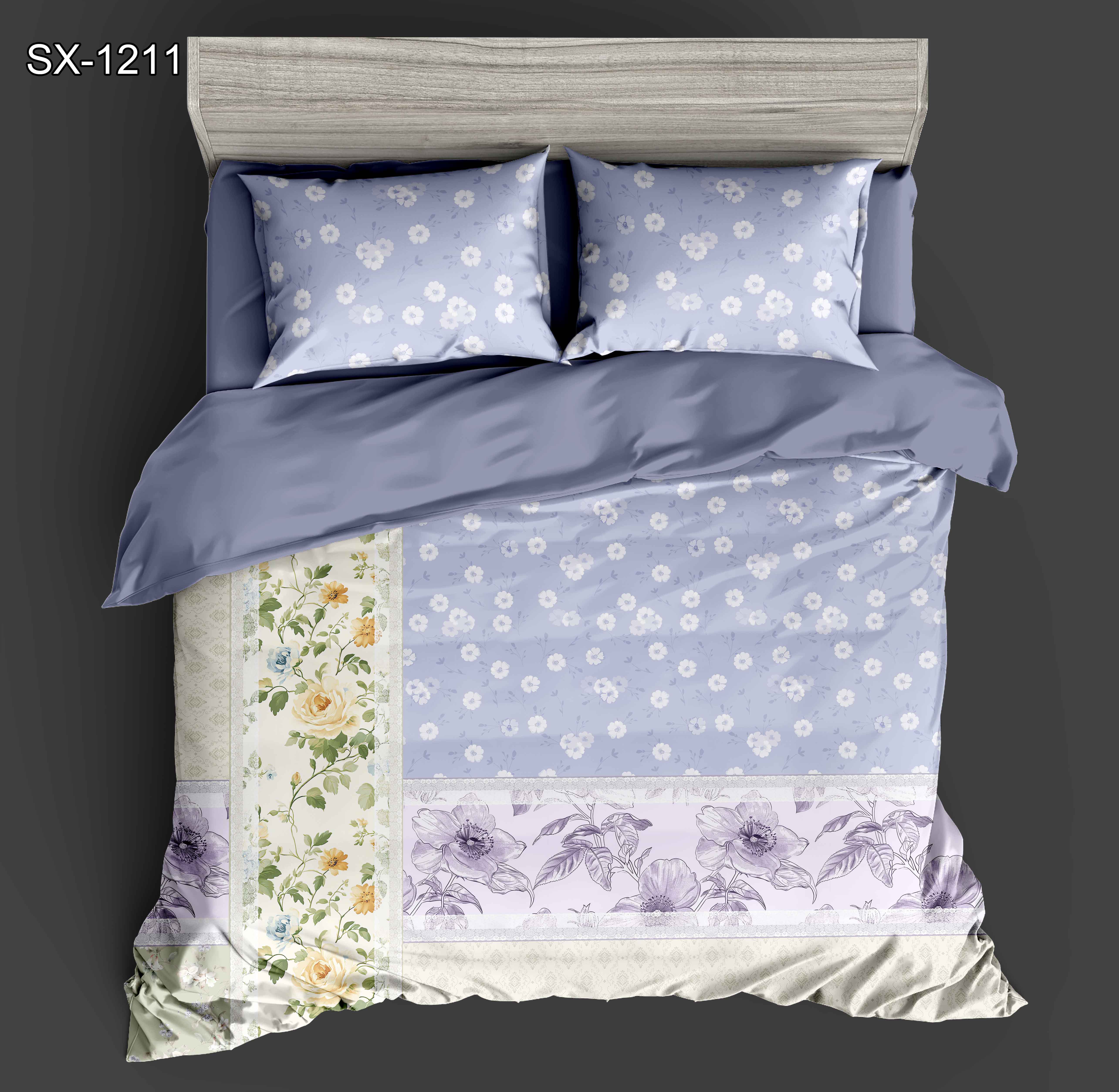 5d digitalni tiskani krevet set s patchwork cvjetnim i vintage dizajnom uzorka