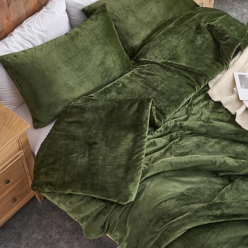 Forest Green Velvet Comforter Set – ultra mekana prošivena trodijelna posteljina